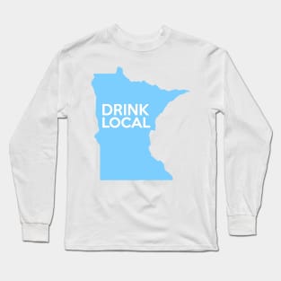 Minnesota Drink Local MN Blue Long Sleeve T-Shirt